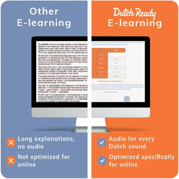 e-learning dutch pronunciation compared with others e-learning modules