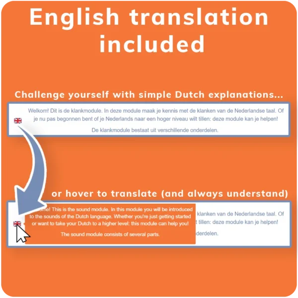 e-learning dutch pronunciation with english translation