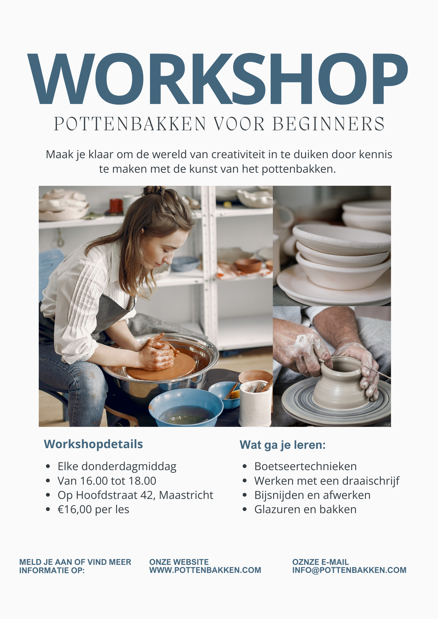 workshop pottenbakken flyer